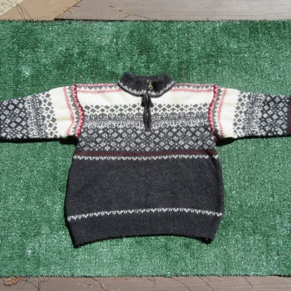 Vintage Windfjord Classic 100% Wool 1/4 Zip Sweater Men's Size Small - Picture 1 of 10